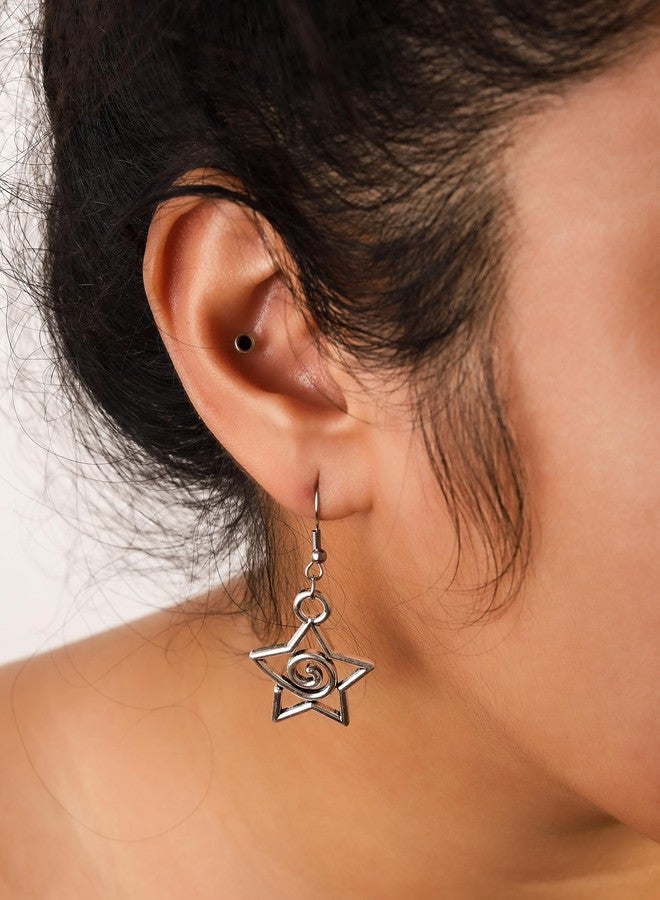 Sacina Boho Spiral Star Earrings, Star Celestial Y2k Earrings, Christmas New Year Jewelry Gift for Women - Image 4