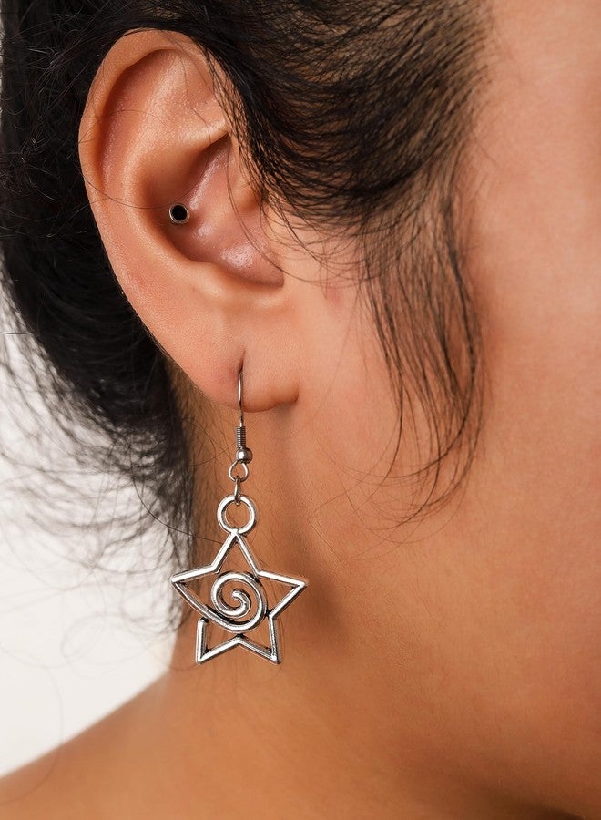 Sacina Boho Spiral Star Earrings, Star Celestial Y2k Earrings, Christmas New Year Jewelry Gift for Women - Image 2
