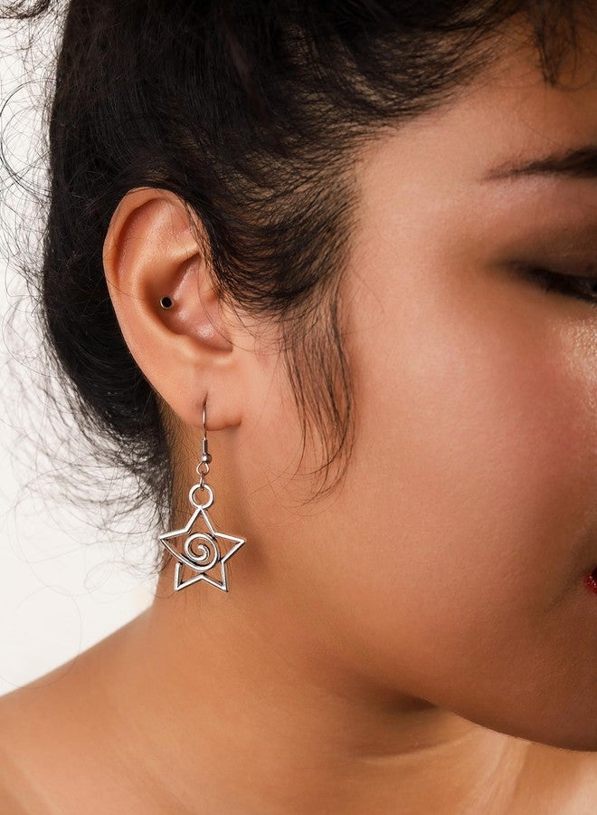 Sacina Boho Spiral Star Earrings, Star Celestial Y2k Earrings, Christmas New Year Jewelry Gift for Women - Image 3
