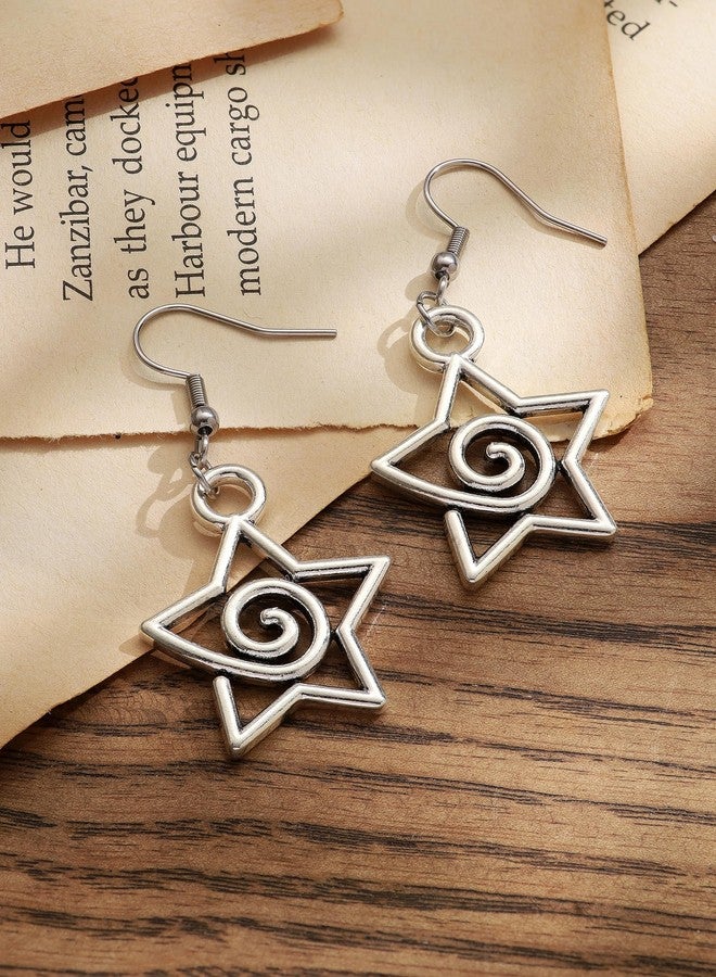 Sacina Boho Spiral Star Earrings, Star Celestial Y2k Earrings, Christmas New Year Jewelry Gift for Women - Image 5