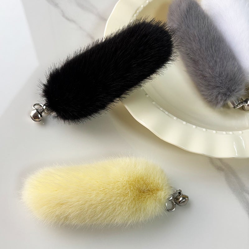 Faux Mink Fur Keychain Pendant - Image 4