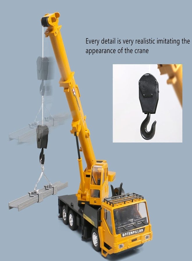 WEECOC RC Crane Construction Tractor Remote Control Large Crane Truck wiht Light and Sound Rechargeable Electronics Hobby Toys for Kids Boys Child (Yellow) - Image 5