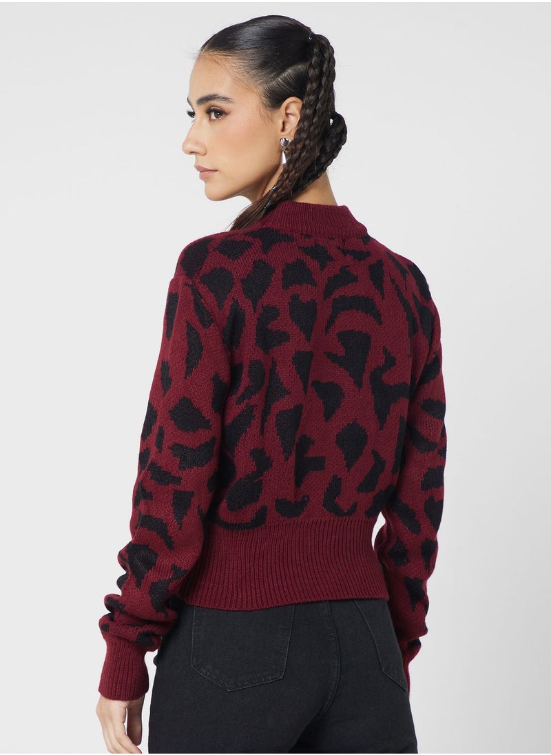 Ginger - Animal Print Sweater - Image 1