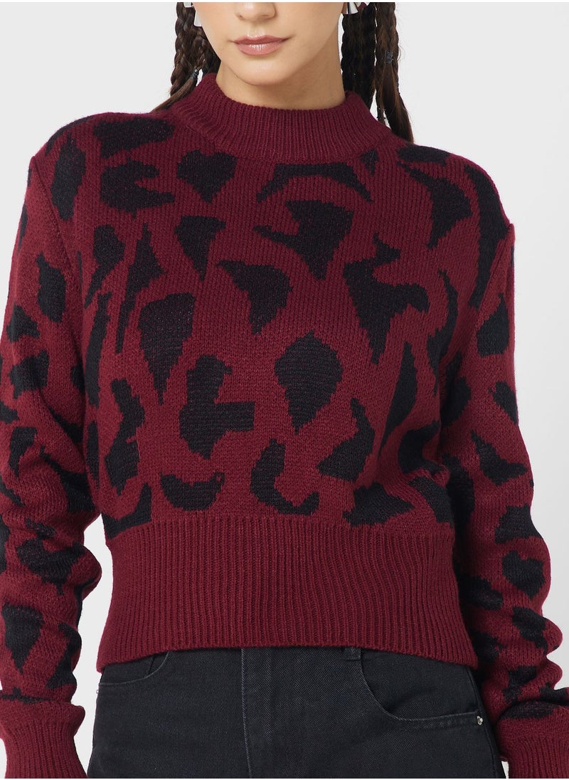 Ginger - Animal Print Sweater - Image 1