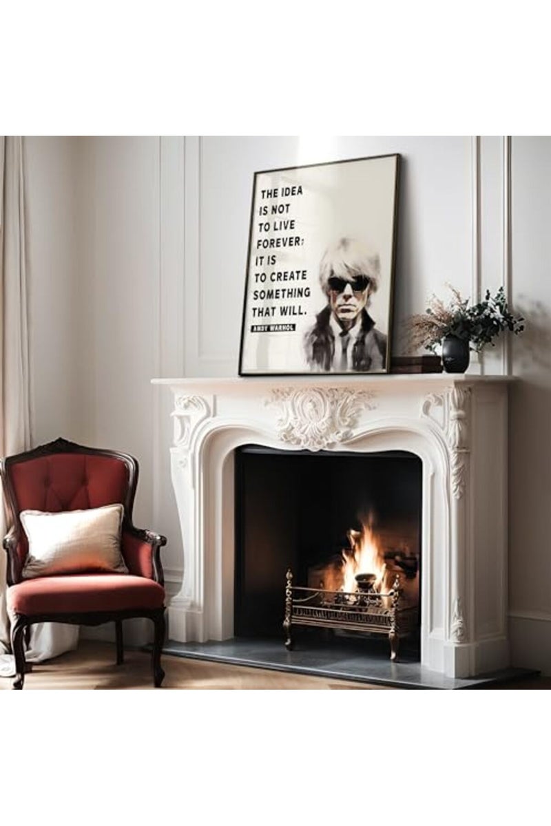 Poster Master Create Something That Will Live Forever Poster - Andy Warhol Print - Motivational Quotes Art - Gift for Men & Women - Inspiring Decor for Living Room or Office - 8x10 UNFRAMED Wall Art - Image 5