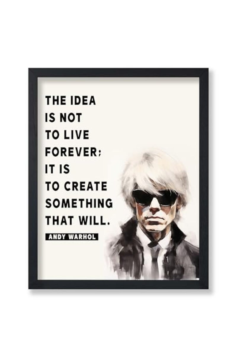 Poster Master Create Something That Will Live Forever Poster - Andy Warhol Print - Motivational Quotes Art - Gift for Men & Women - Inspiring Decor for Living Room or Office - 8x10 UNFRAMED Wall Art - Image 2