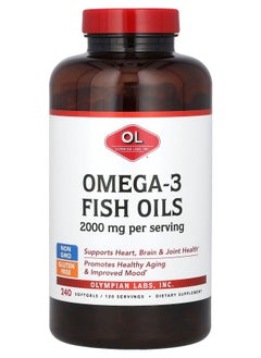 Omega-3 Fish Oils 2000 mg 240 Softgels (1000 mg per Softgel)