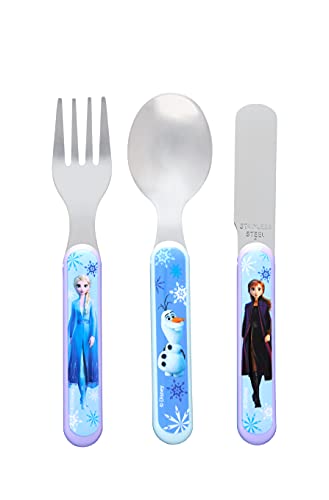 Disney Frozen II childrens cutlery set, 3 piece - Image 5