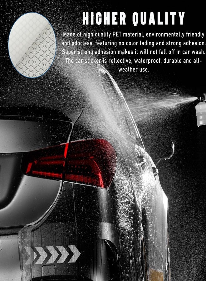 Sylvil 20 PCS Car Arrow Reflective Stickers, Waterproof Safety Warning Sign Reflective Decal, High Night Visibility Reflector Tape for Auto Trunk Rear Bumper Body, Car Accessories (White) - Image 5