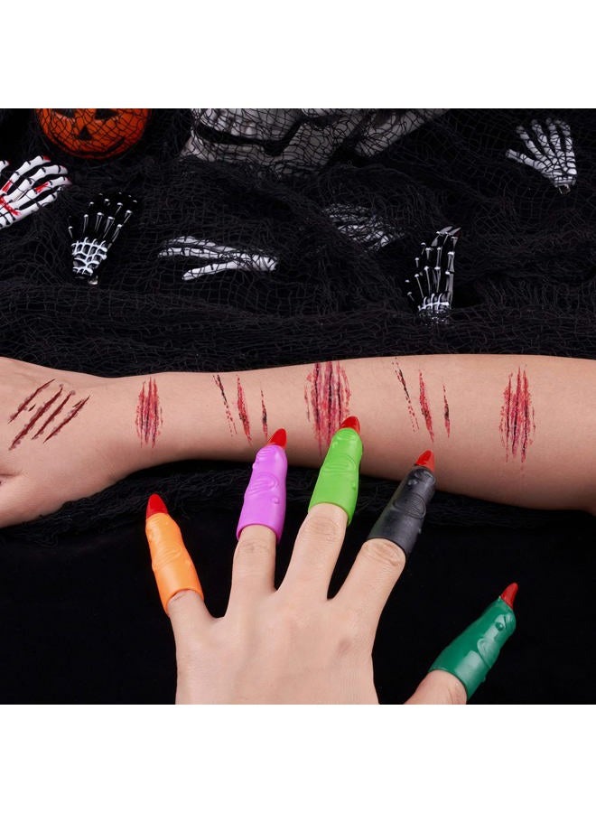 HFATMOS , Colorful Witch Fingers for Reading, 5 Colors Plastic Fake Fingers, Martian Witch Fingers for Kids Finger Reading Pointer, Young Readers, Halloween Party Cosplay Costume Accessory, 50 Pcs - Image 3