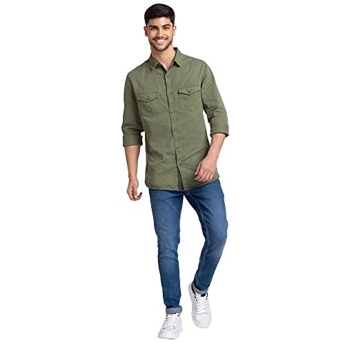 Spykar Men's Super Skinny Fit Low-Rise Casual Jeans Mid Blue - Image 4
