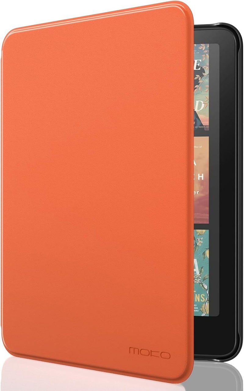 MoKo Case for All-new 7" Kindle Paperwhite(12th Generation-2024) and Kindle Colorsoft Signature Edition 2024, Lightweight Shell Cover with Auto Wake/Sleep for Kindle Paperwhite 2024, Orange - Image 1