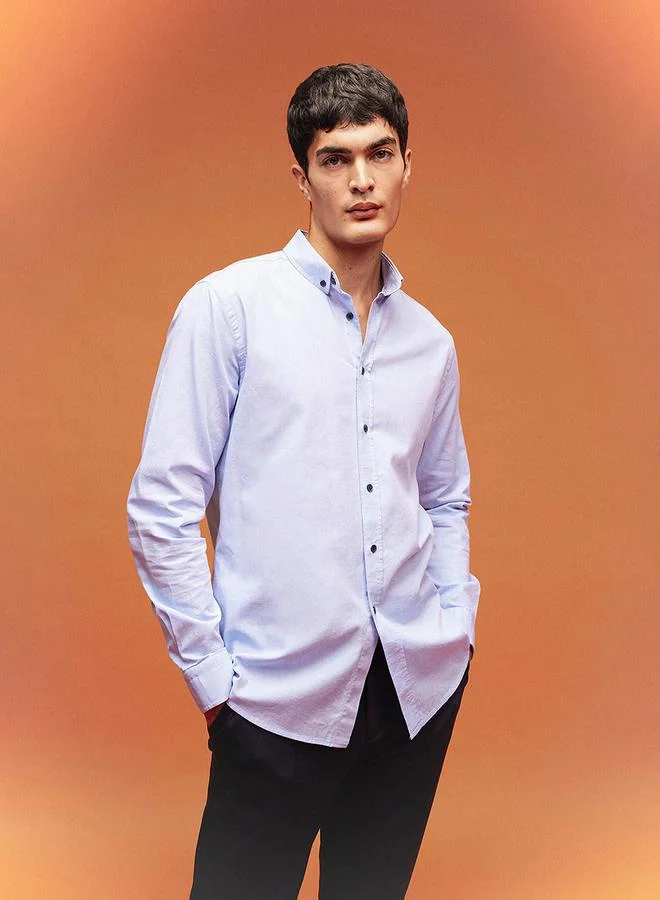 DeFacto Regular Fit Oxford Long Sleeves Shirt by Styli