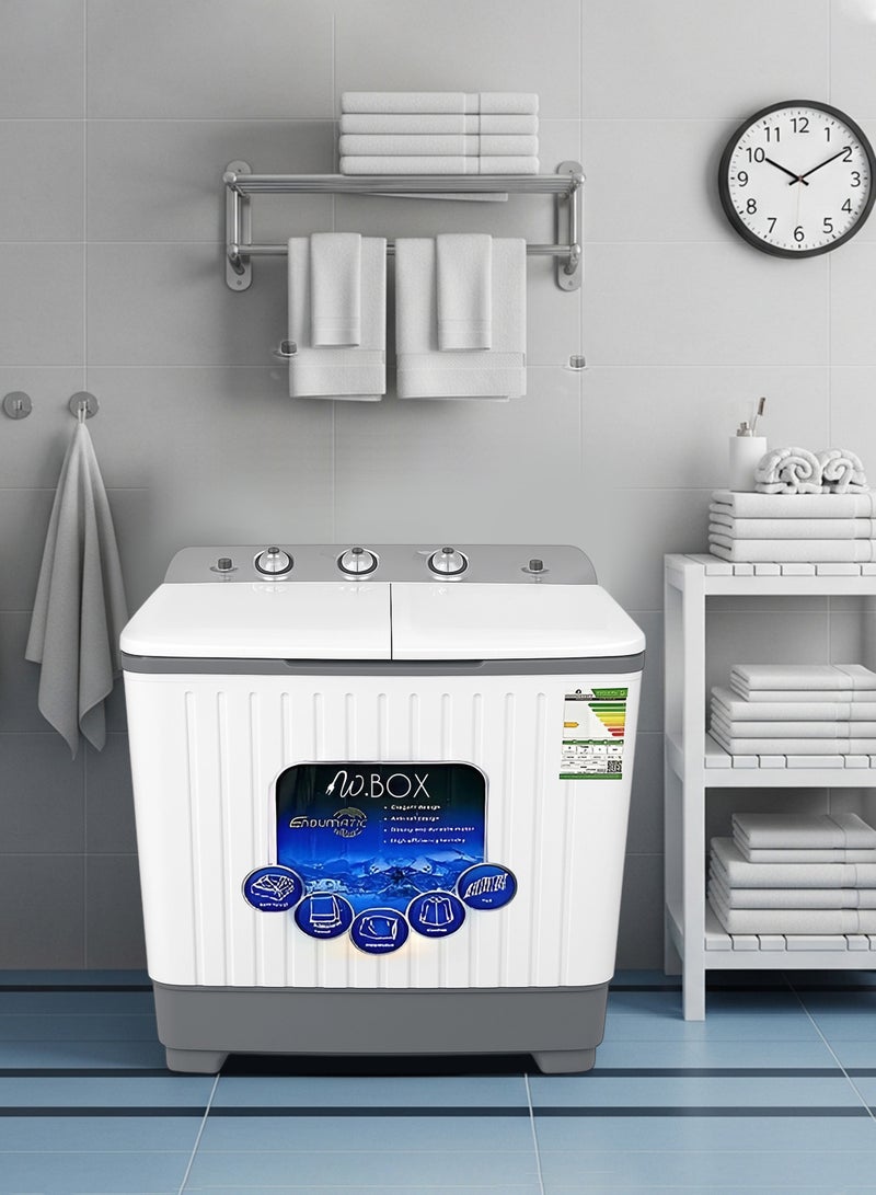دبليو بوكس غسالة حوضين - 7 كجم - تعبئة علوية - أبيض - WB9010L - Image 5
