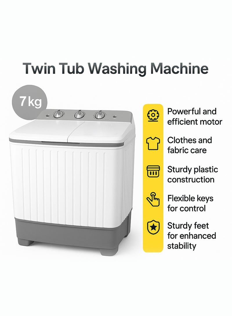 دبليو بوكس غسالة حوضين - 7 كجم - تعبئة علوية - أبيض - WB9010L - Image 4