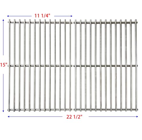 Direct store DS112 Solid Stainless Steel Cooking grids 2PK Replacement for Weber Spirit 200 Series and Genesis Silver A, Spirit E210, Spirit 500 (Side-Mounted Control) 7521 7523 9855, 15 x 11 1/4 Inch - Image 2