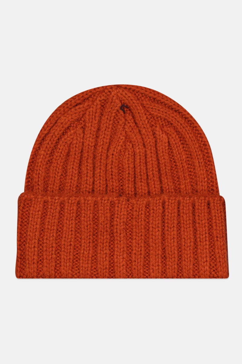 Hurley Men Brand Logo Beanie, Rust  - Image 2