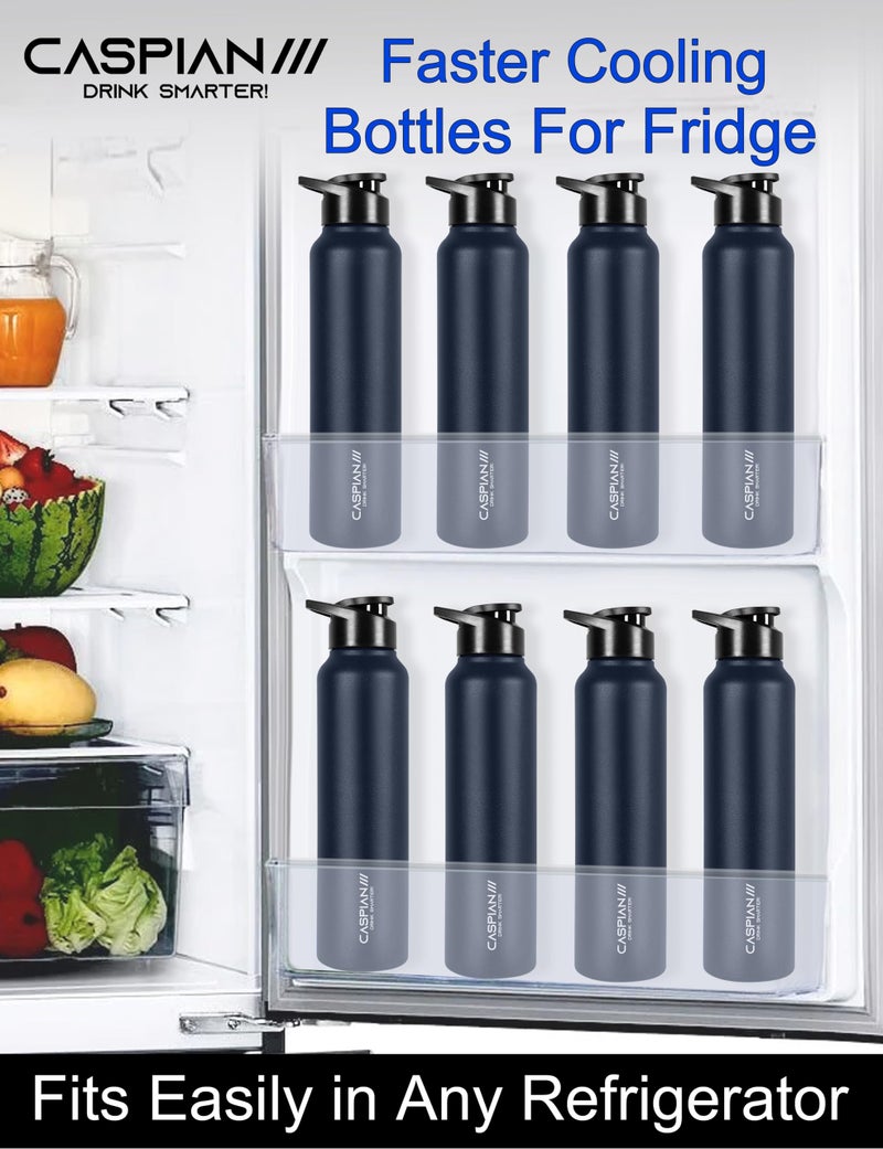 CASPIAN /// Hike ISI Certified Stainless Steel Water Bottle 1ltr.(Multicolored, 1 Litre, Set of 3) | Leak Proof Sipper for Fridge Home Office Travel School Kids Boys Girls Adults Sports Gym| BPA Free - Image 5