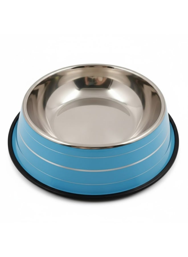 Stainless Steel Pet Bowl with Non-Slip Base, 26cm, Available in Multiple Colours - Image 5