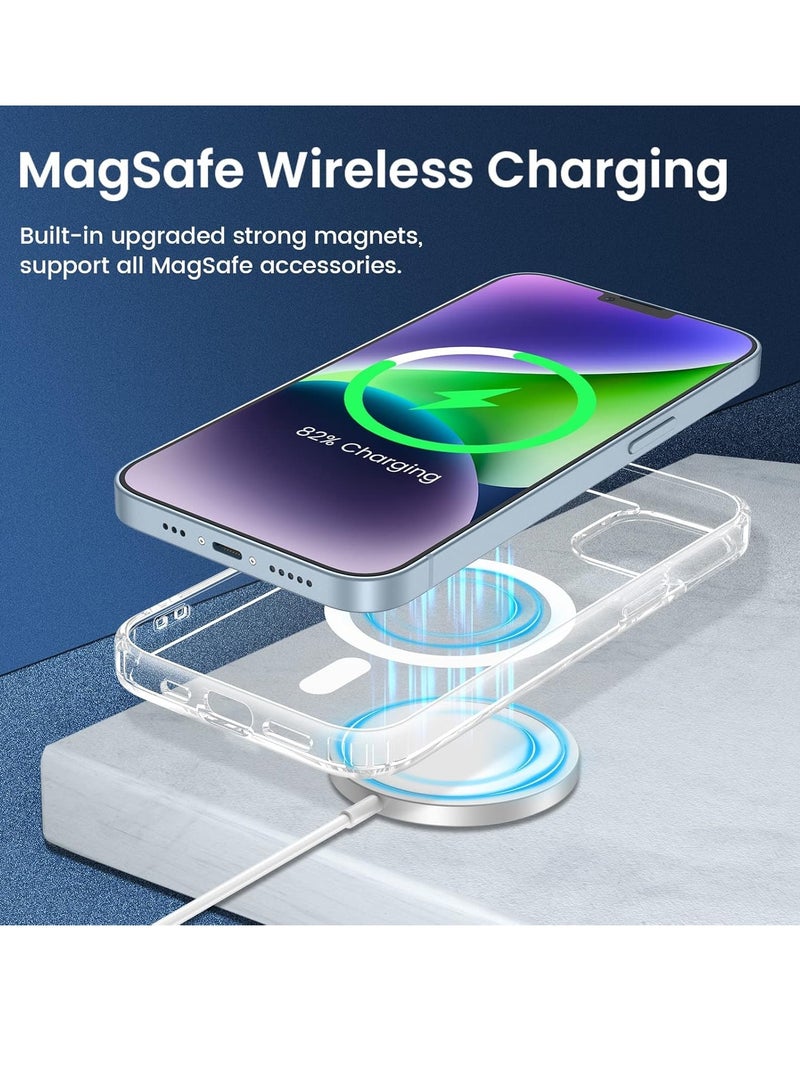 ELTRAZONE [SUPER 5-IN-1] MAGNETIC CASE FOR IPHONE 15 6.1" 2023 WITH 2-PACK SCREEN PROTECTOR + 2 CAMERA LENS PROTECTORS, YELLOWING RESISTANCE CLEAR MAGSAFE CASE FOR IPHONE 15 5G (CLEAR) - Image 2