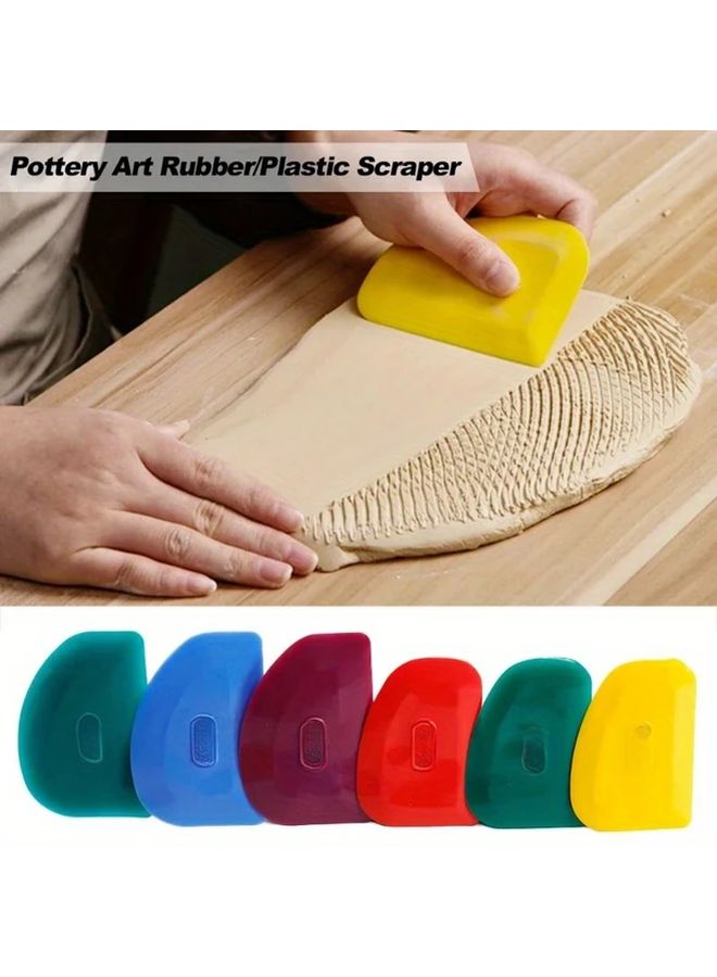 Blue Rubber Plastic Scraper Tool For Pottery Sculpting Clay Trimming Shaping DIY Craft - Image 5