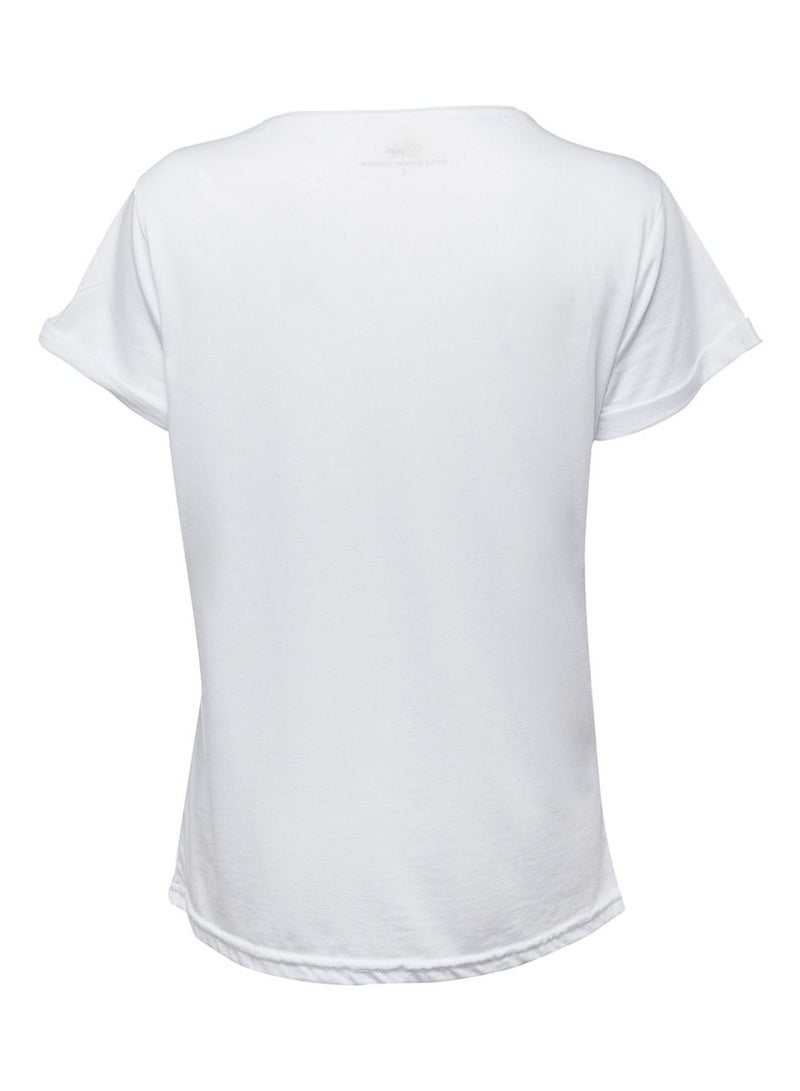 بيج ديزاين تي شيرت نسائي بأحجام مختلفة تصميم مخصص أبيض - Image 3