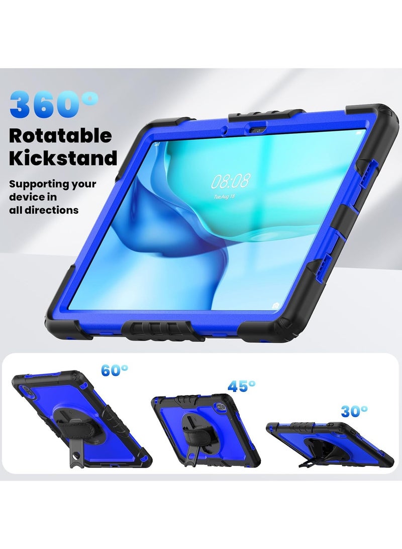 Huawei MatePad SE 11 (2024) 11-inch Protective Case 【Built-in Screen Protector】 360° Rotatable Stand Heavy-Duty Shockproof Case with Hand/Shoulder Strap - Image 3