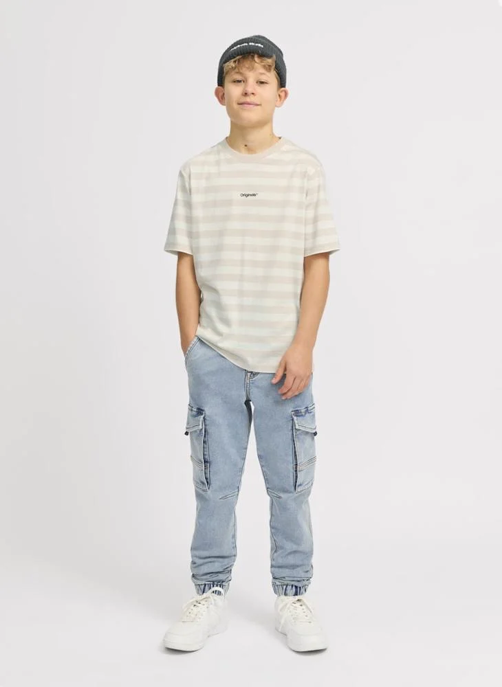 Jack & Jones Junior Kids Stripe Crew Neck T-Shirt
