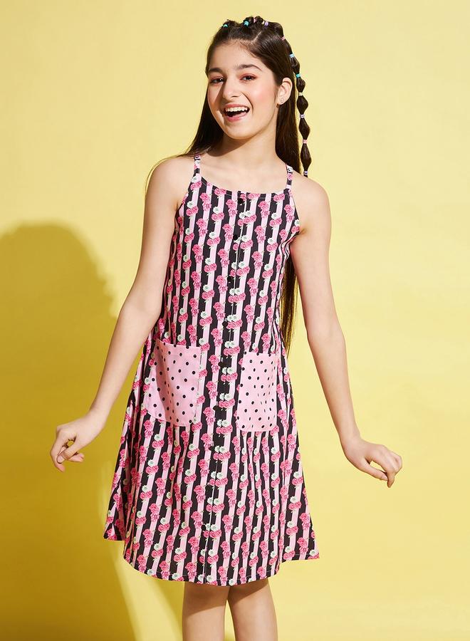 Stylo Bug Floral Print Strappy Dress - Image 1