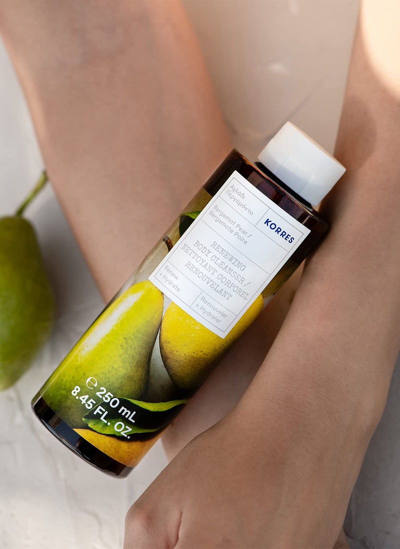 KORRES Renewing Body Cleanser, Bergamot Pear, Foaming Shower Gel for Women & Men with Hydrating Greek Botanicals, Body Wash for Smooth Skin, Vegetarian & Cruelty Free, Made in Greece, 8.45 Fl Oz - Image 2