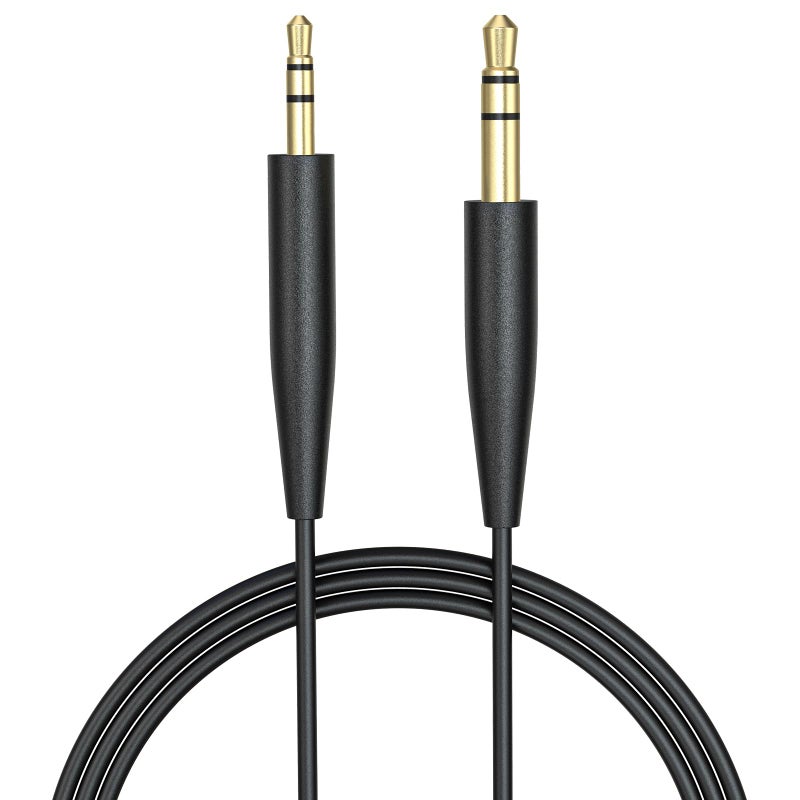 Saipomor Replacement Audio Cords Compatible with Bose 700, OE2, OE2i, QC25, QC35, QC35 II, QC45, SoundLink & SoundLink II Headphones â€“ 2.5mm to 3.5mm Jack, Black - Image 1