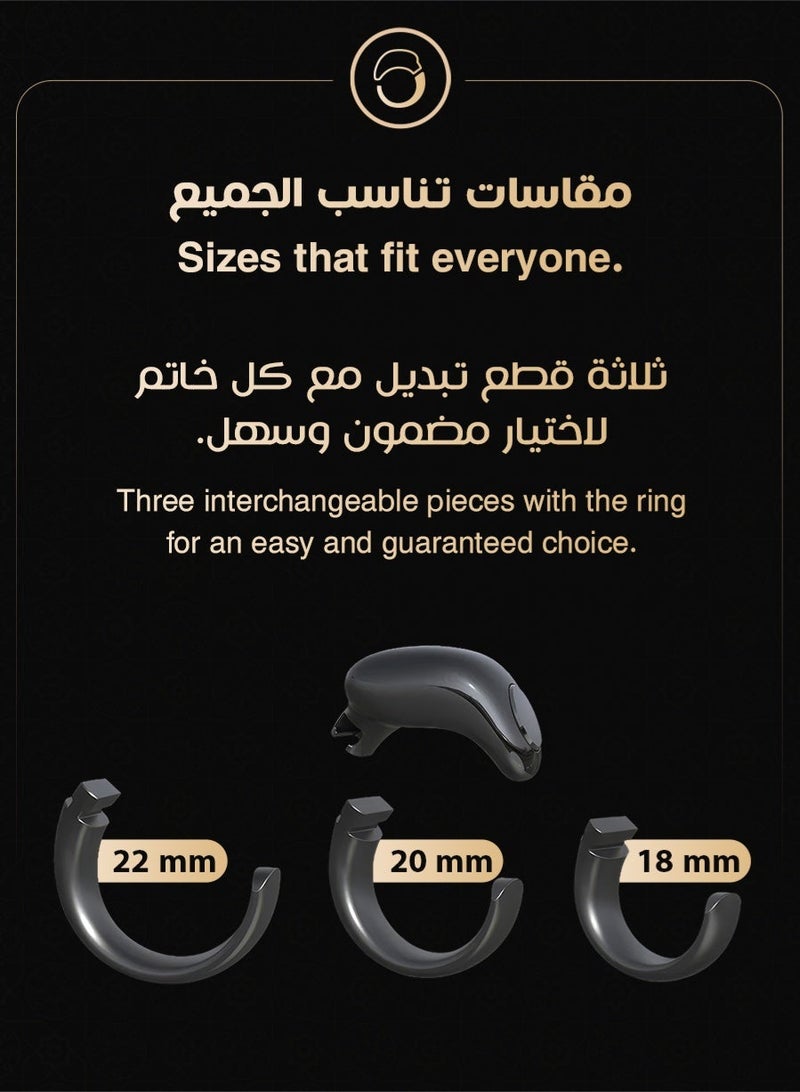 ويسلاميك خاتم التسبيح الذكي سلام – عدّاد حتى 99999، تنبيهات للذكر وأوقات الصلاة، بطارية طويلة الأمد، مقاوم للماء والغبار - Image 3