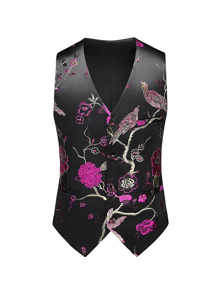 KUYING New Men's Hollowed Out Slim Fit Fashionable Plus Size suit Vest  - Image 1