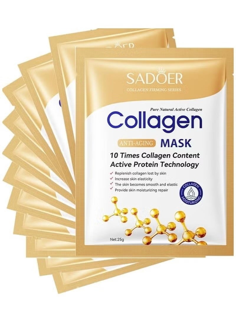 SADOER 12 PCS Korean Face Sheet Mask Skincare - Anti Aging, Wrinkle Hydrating, Firming Anti Aging Face Sheet Masksfor Men & Women - Brightening Facial Mask for All Skin Types - Image 1