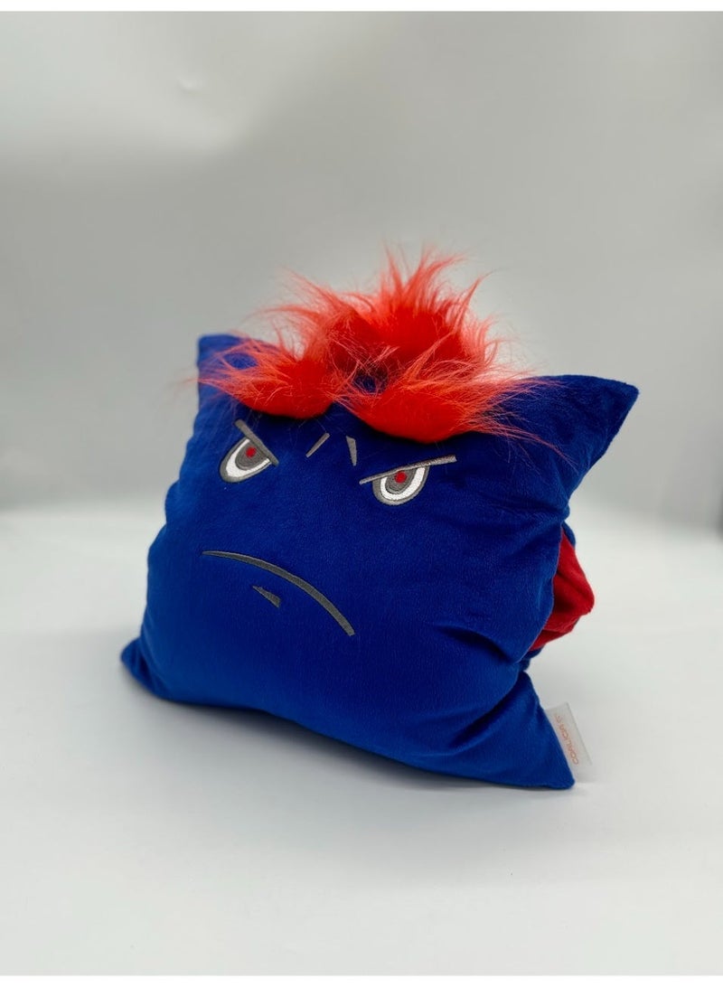 COALICIA TAPO 35×35 cm – Soft Plush Cushion, Blue Color, Decorative Pillow for Home and Travel - Image 2