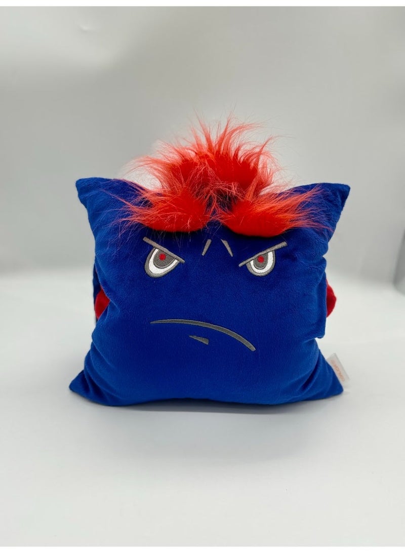 COALICIA TAPO 35×35 cm – Soft Plush Cushion, Blue Color, Decorative Pillow for Home and Travel - Image 1