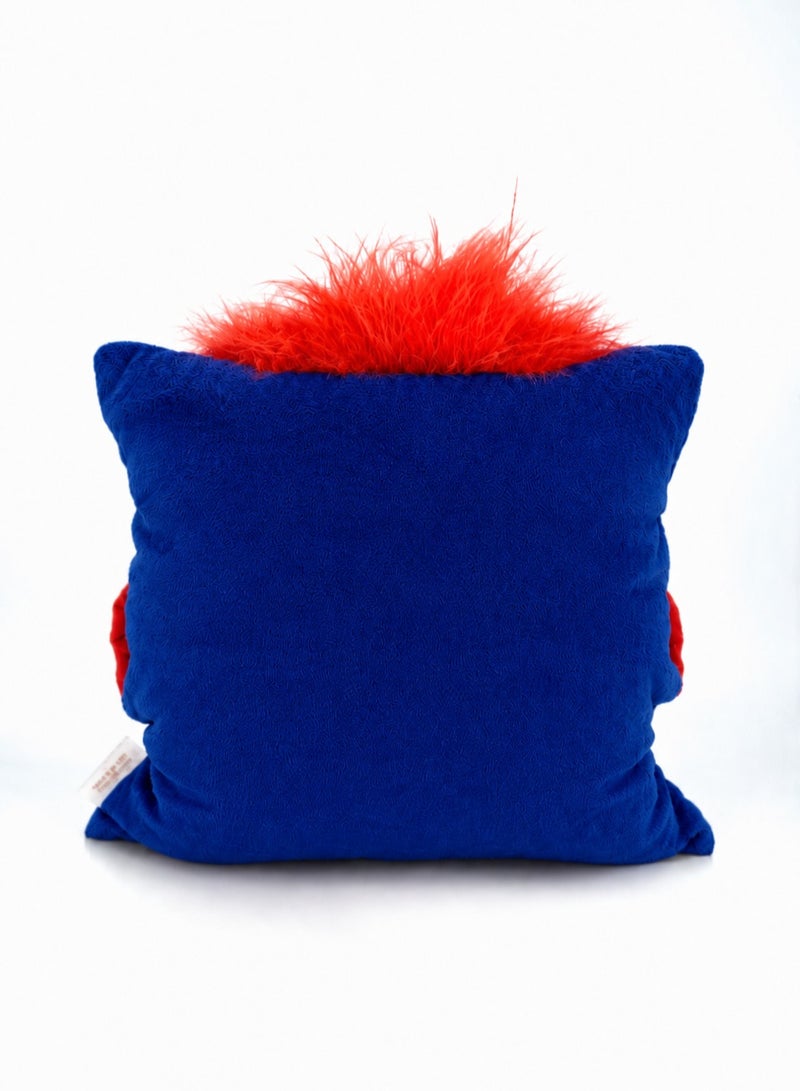 COALICIA TAPO 35×35 cm – Soft Plush Cushion, Blue Color, Decorative Pillow for Home and Travel - Image 3