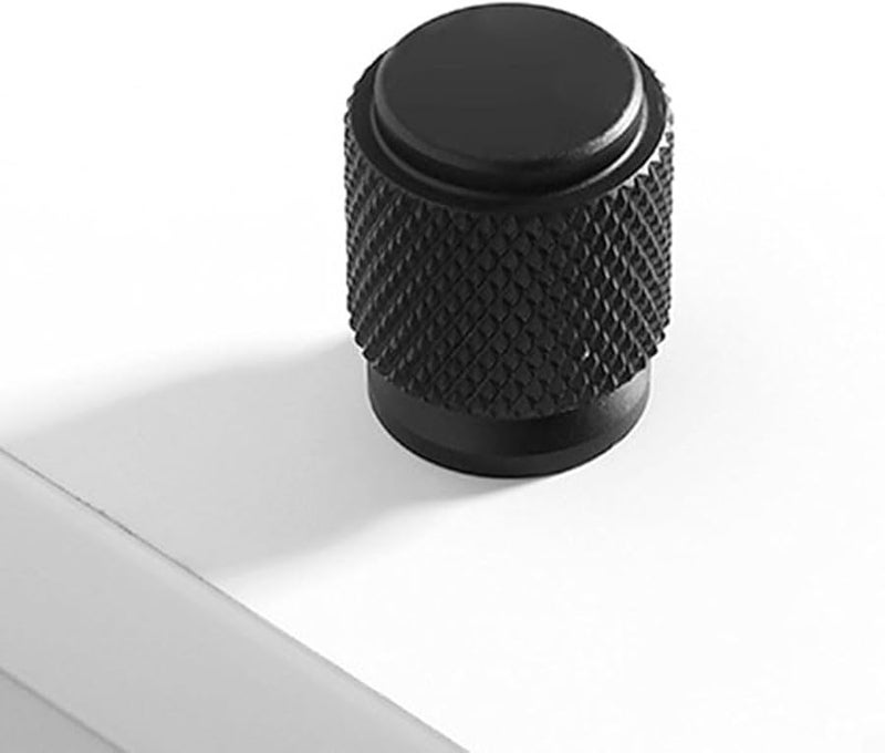 مقبض خزانة من الألومنيوم الأسود غير اللامع مُحزّز للمطبخ والخزائن والأدراج - Image 3