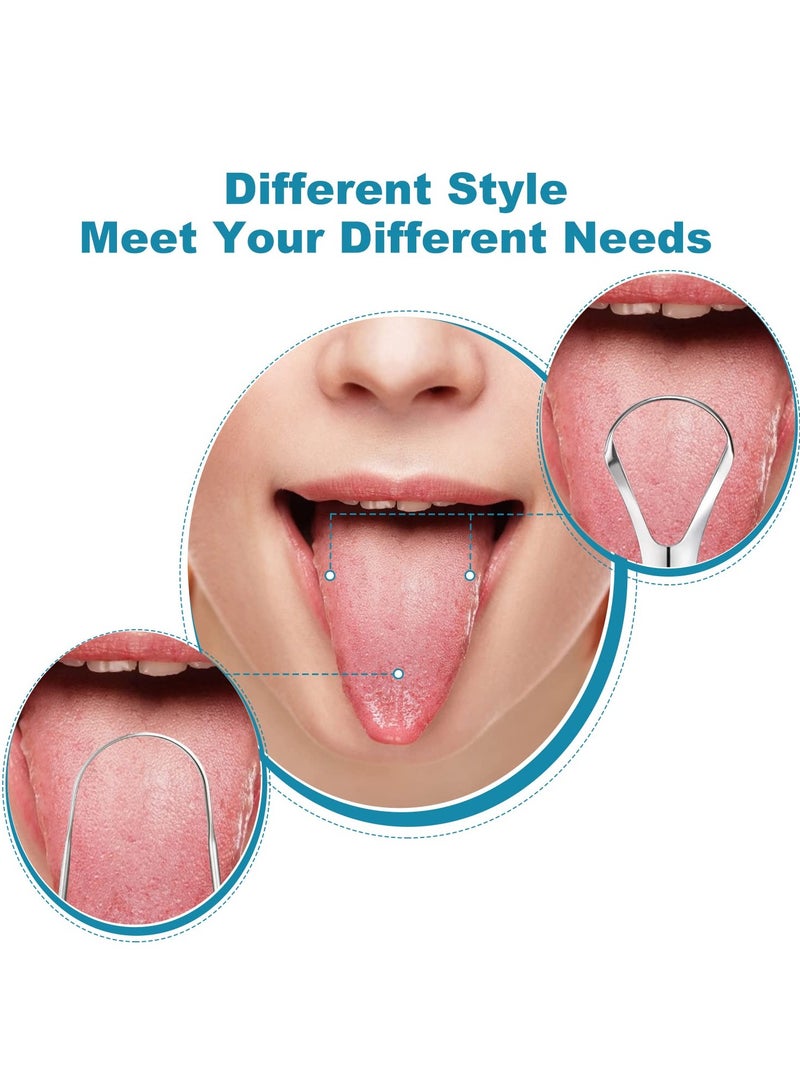 3 PCS Metal Tongue Scraper, Tongue Scrapers for Adults, Stainless Steel Tongue Scrapers, Tongue Scraper, Portable Tongue Scrapers - Image 2