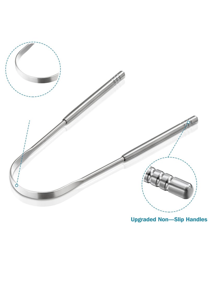 3 PCS Metal Tongue Scraper, Tongue Scrapers for Adults, Stainless Steel Tongue Scrapers, Tongue Scraper, Portable Tongue Scrapers - Image 5