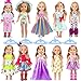WONDOLL 10Sets DollClothes for American14inchDolls  Compatible with 145inchDolls Handmade Clothes and Outfits Accessories Christmas Birthday Gift for Little Girl - Image 4