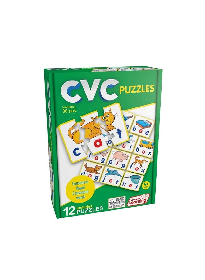 Junior Learning Junior Learning JL240 CVC Puzzles, Multicolor  - Image 1