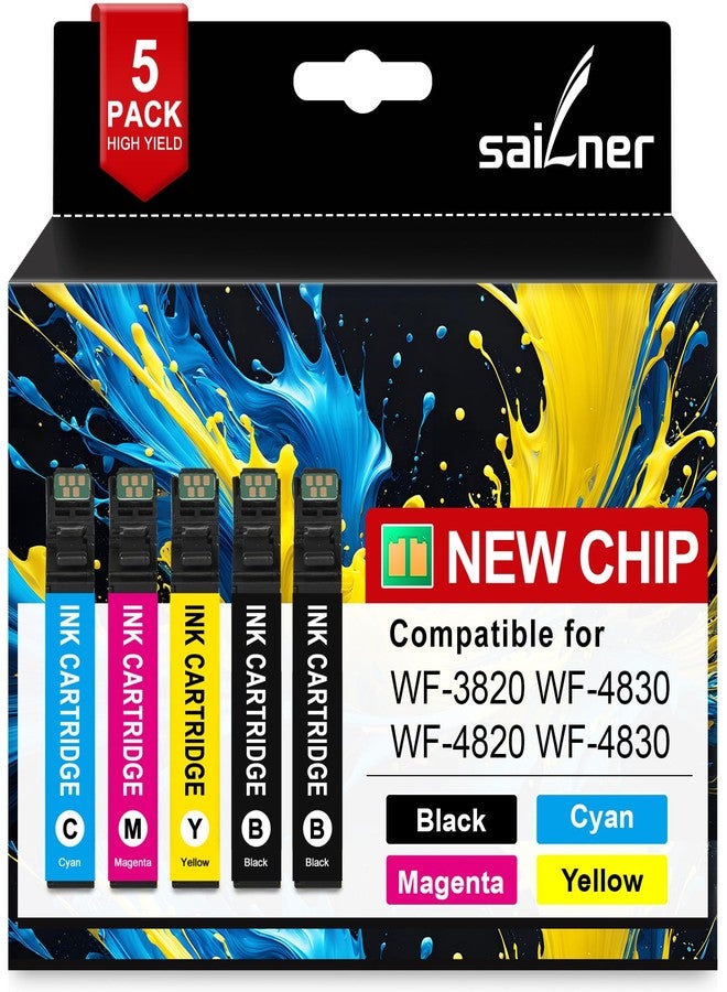 SAILNER Remanufactured Ink Cartridge Replacement for Epson 822XL Ink Cartridges 822 XL T822 High Yield Latest Upgrade for Epson Workforce Pro WF-3820 WF-4830 WF-4820 WF-4830 WF-4833 Printer 822XL (5 Pack) - Image 1