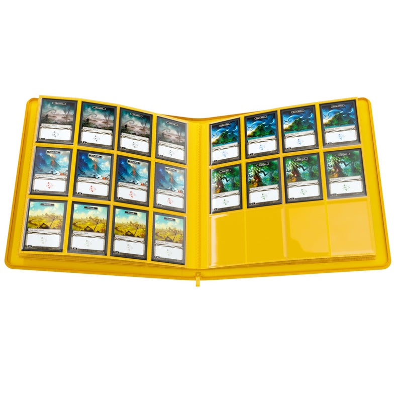 Gamegenic Zip-Up Album 24-Pocket, Organize Standard and Japanese Size Collectible Cards, Premium Card Game Protector, Holds up to 480 Cards, Ideal for Playset Collections, Yellow Color - Image 3