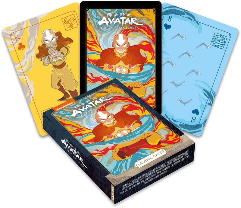 AQUARIUS Avatar Playing Cards - Avatar: The Last Airbender Shaped Deck of Cards for Your Favorite Card Games - Officially Licensed The Office Merchandise & Collectibles Avatar Last Airbender