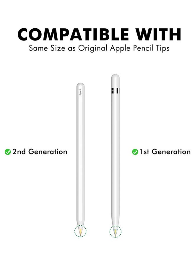 SUNDAREE 4 Pcs Replacement Tips for Apple Pencil 2nd Generation and 1st Generation Fine Point Metal Tip, Wear-Resistant & Precise Control (1.95mm, Clear + Pink + Blue + Grey)  - Image 3