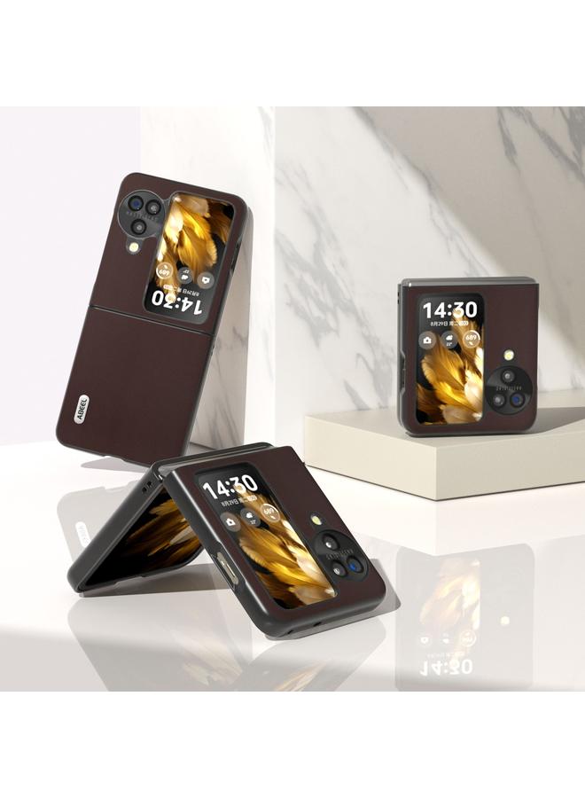 اس-توب جراب قابل للطي لهاتف OPPO Find N3 من ABEEL مصنوع من الجلد الطبيعي من سلسلة Xiaoya - Image 2