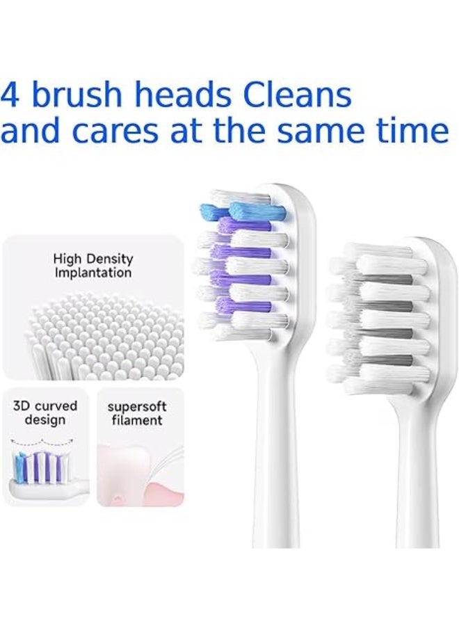 Reva X1 Sonic Electric Toothbrush with 4 Brush Heads for Adults - Sweeping & Vibrating, 5 Speed Modes, 60-Day Battery Life, IPX7 Waterproof, Rechargeable, 1-Year Warranty - Image 2