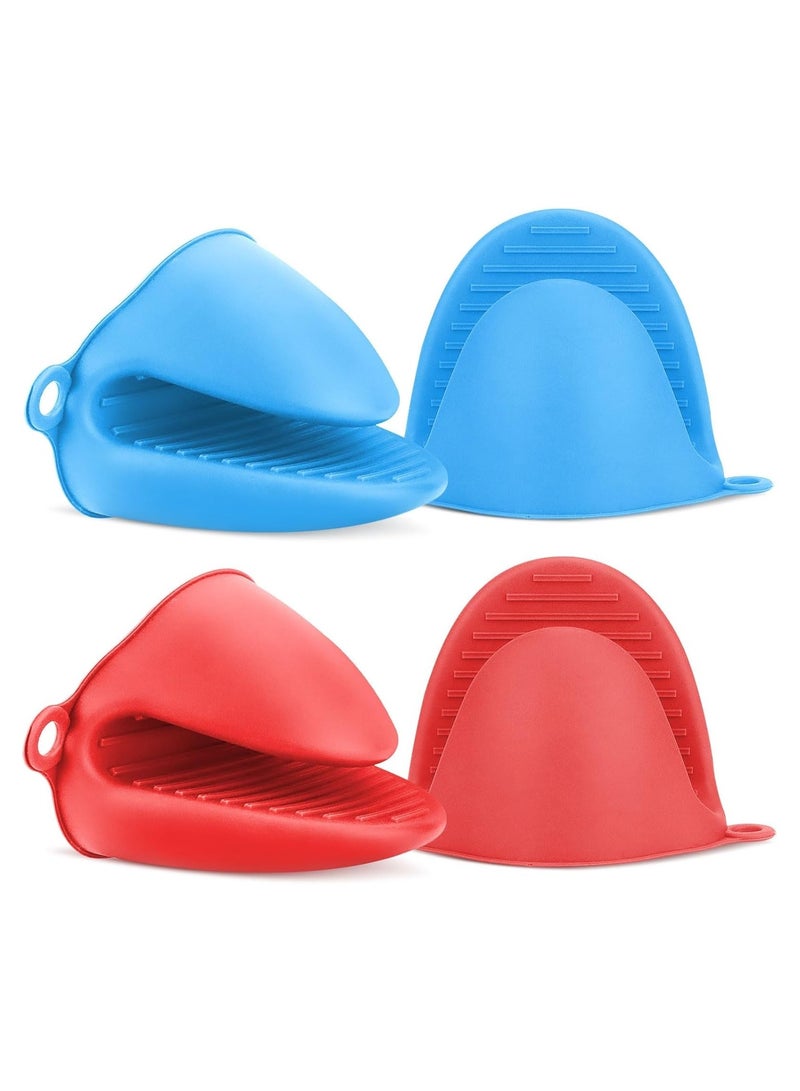 2 Pairs Oven Mitts Heat Resistant,Mini Silicone Oven Gloves,Pinch Grips Mitts Potholder for Kitchen Cooking  Baking  - Image 1