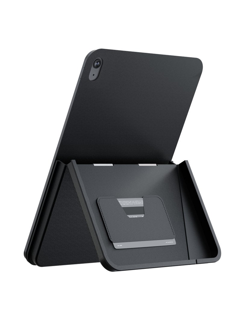 LEVELO Omni 4 In-1 iPad Case with Built-In Hand-Grip for iPad Air 11"/10.9" 2024/2022 / Strong Magnetic Hold / Pen Slot Holder / Card Holder - Black  - Image 1
